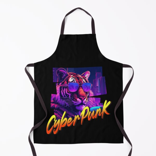 Aperçu de l'œuvre Tigre Cyberpunk animal cool et futuriste de science fiction créée et vendue par Nemosis.