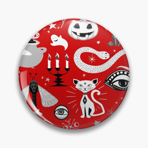 Item preview, occult pentagram cat halloween red  designed and sold by Gossip Rag.