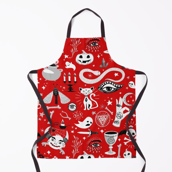Item preview, occult pentagram cat halloween red designed and sold by Gossip Rag.