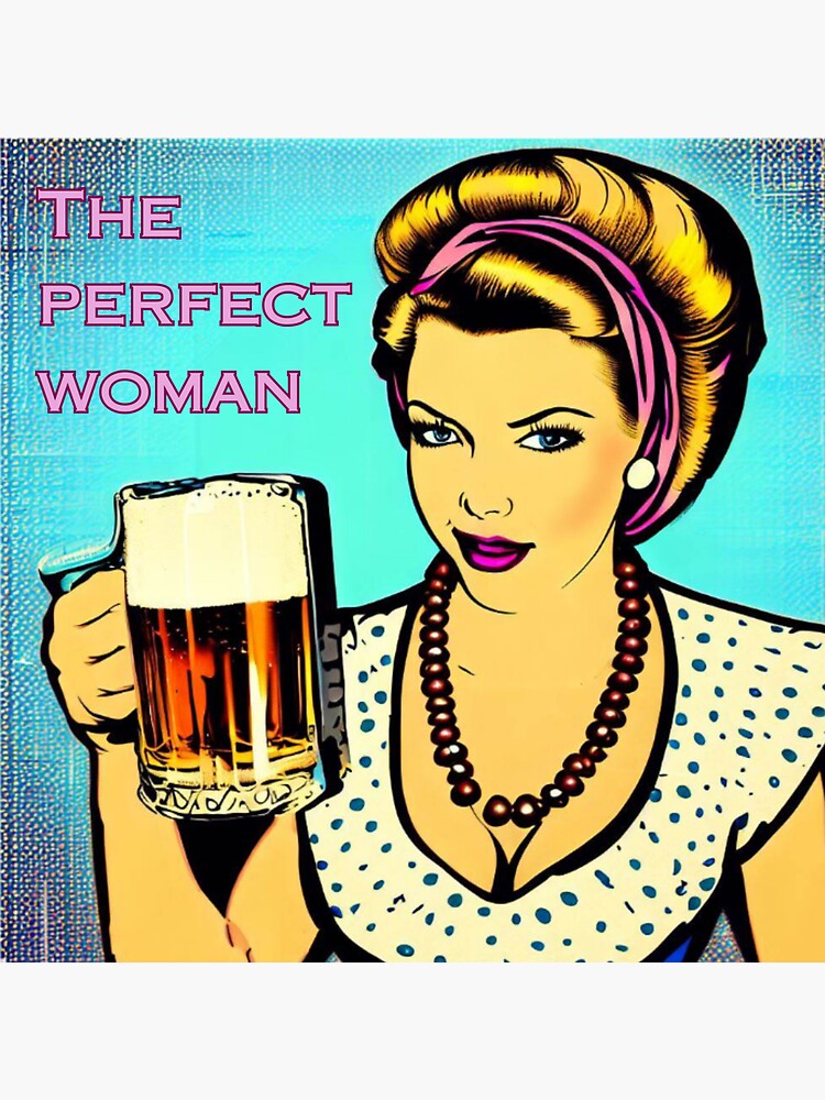 1950s Vintage Pin Up Pop Art Perfect Women Sticker For Sale By L