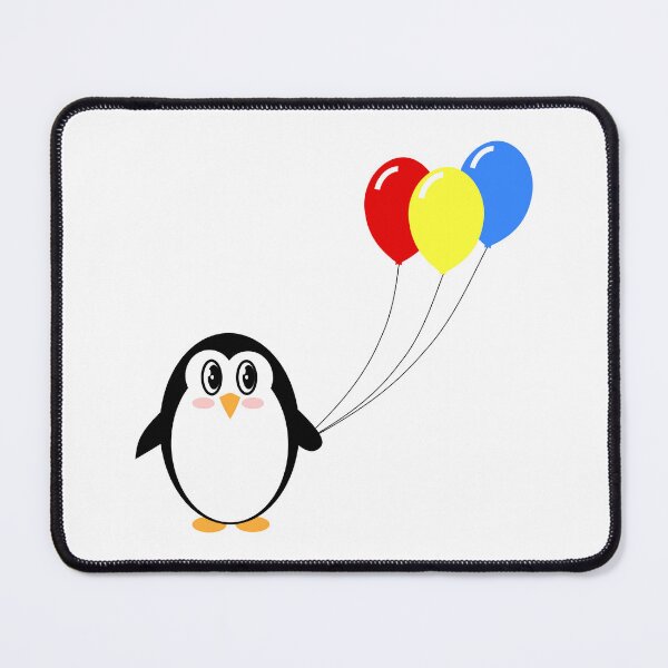 Item preview, Penguine, Penguin With Balloons, colorful, Red Aesthetic,Red And Black,penguins colorful designed and sold by bubbley2021.