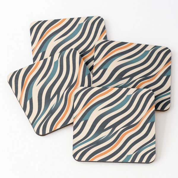 Item preview, Wavy Diagonal Blue Stripes Abstract Pattern designed and sold by Sturdust.