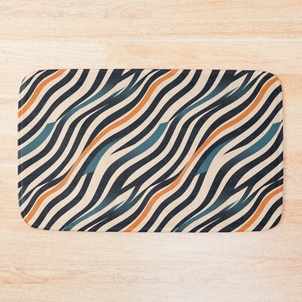 Item preview, Wavy Diagonal Blue Stripes Abstract Pattern designed and sold by Sturdust.
