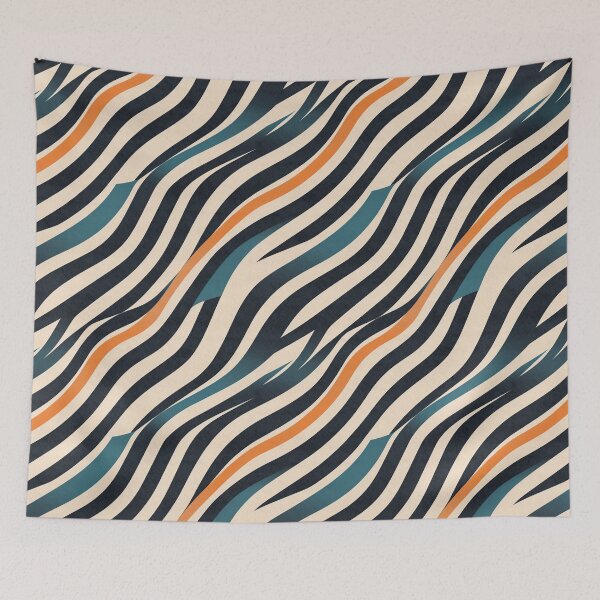 Item preview, Wavy Diagonal Blue Stripes Abstract Pattern designed and sold by Sturdust.