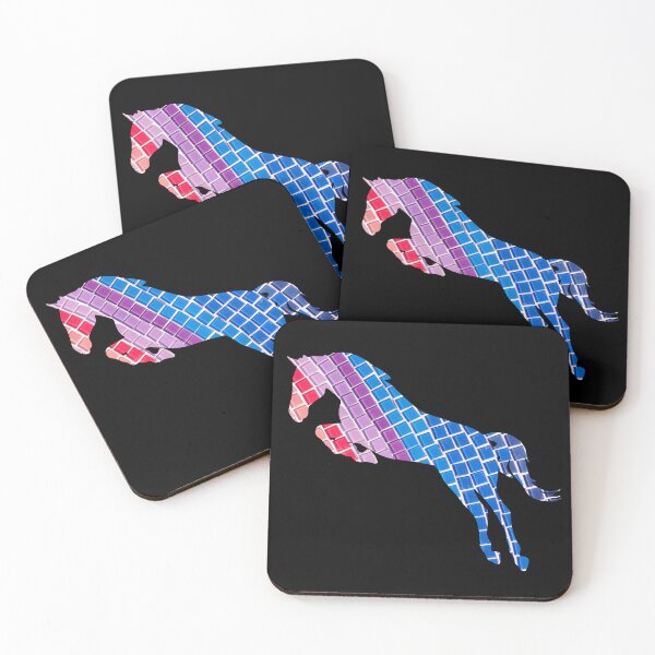Item preview, Colorful Glass Tiles Horse Silhouette designed and sold by LilyBell6.