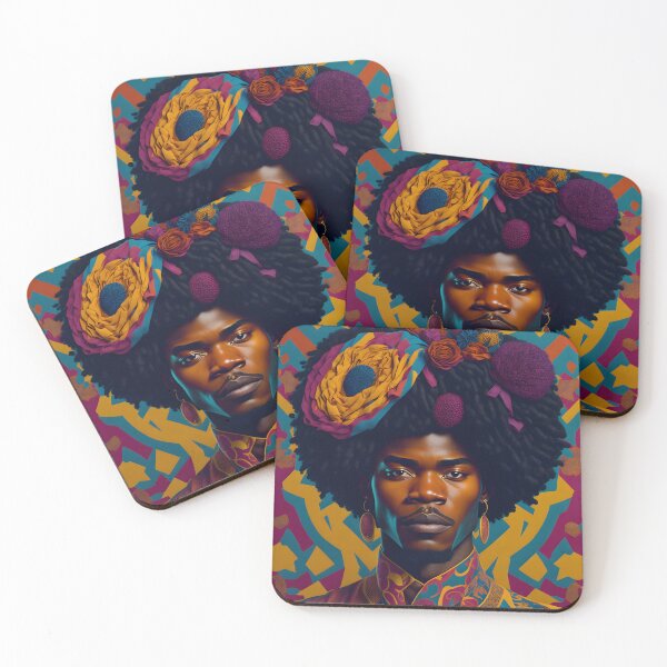 Item preview, Afro Black Man Tribal Ethnic Illustration designed and sold by DeevaValli.