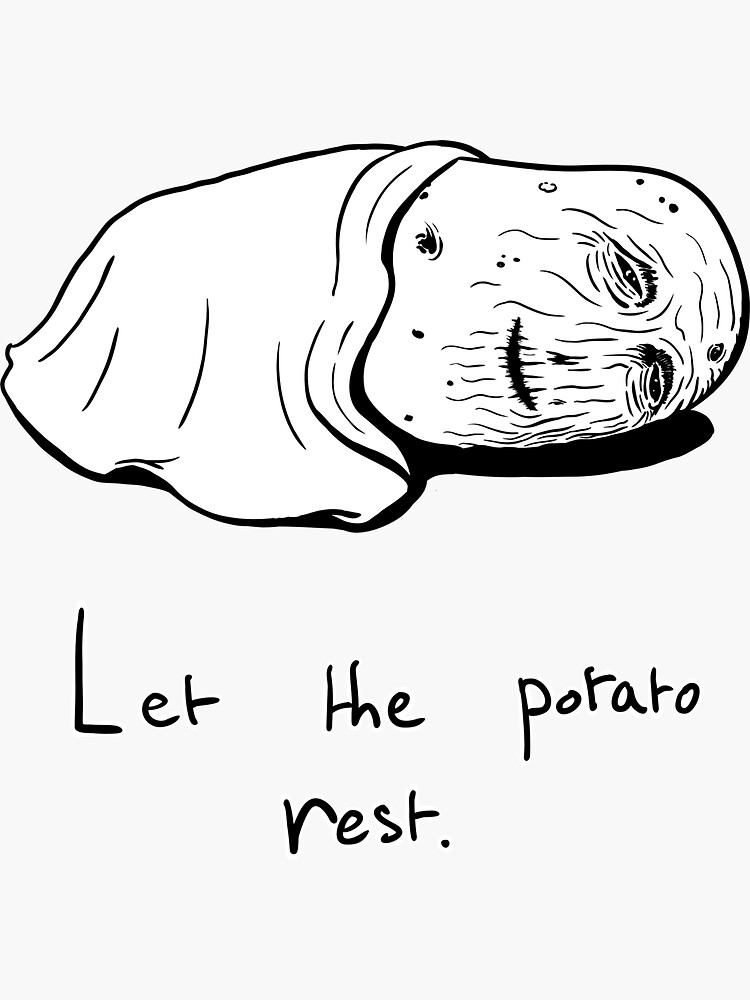 Emotional Support Potato #3 Sticker by a-lazybee