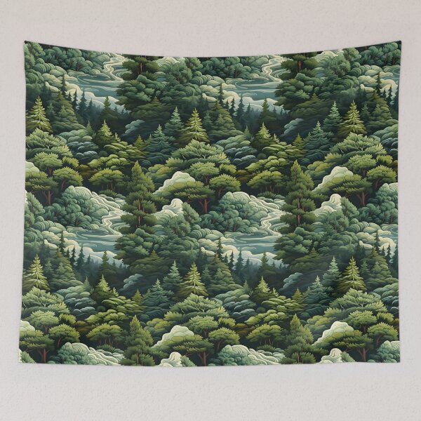 Item preview, Fantasía Paisajes Bosque Patrón 7 designed and sold by DigitalPatternx.