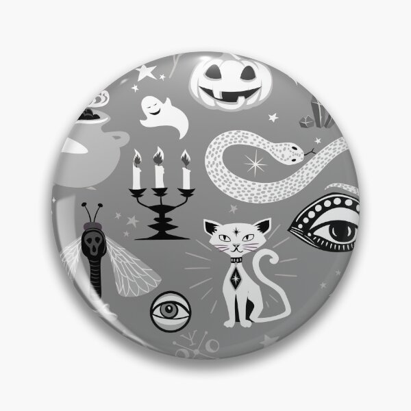 Item preview, occult pentagram cat halloween gray grey designed and sold by Gossip Rag.