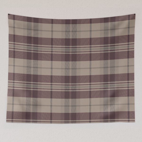 Item preview, Dark Academia Aesthetic Arable 1 Hand Drawn Textured Plaid Pattern designed and sold by GenAumonier.
