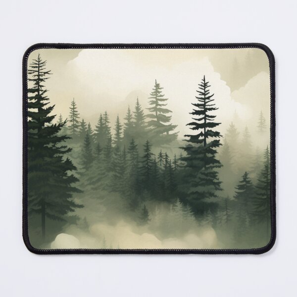 Item preview, Foggy pine trees designed and sold by bigmoments.