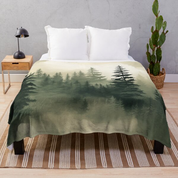 Item preview, Foggy pine trees designed and sold by bigmoments.