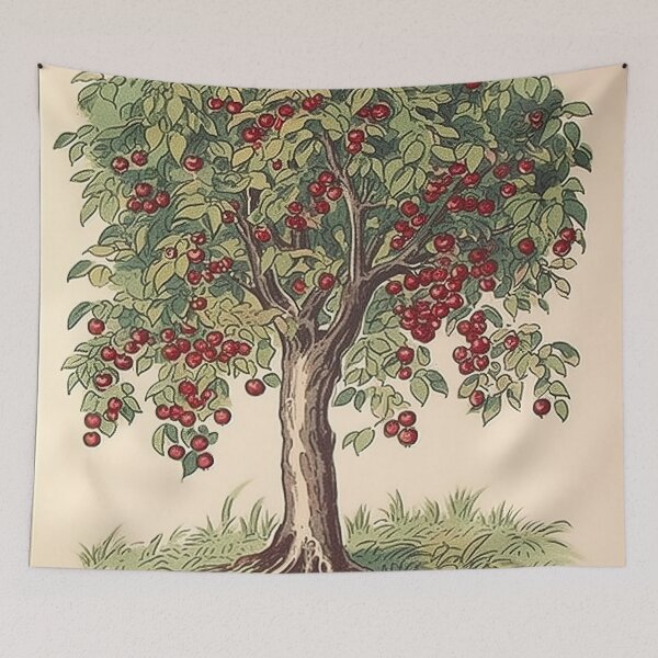 Item preview, Black cherry tree drawing designed and sold by ComicsFactory.