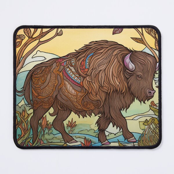Item preview, Bison drawing designed and sold by ComicsFactory.