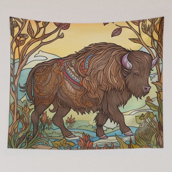 Item preview, Bison drawing designed and sold by ComicsFactory.