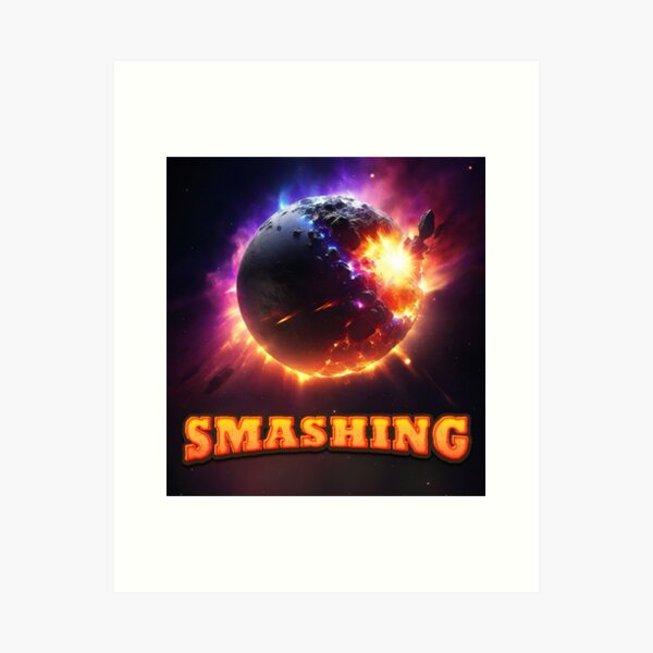 Item preview, Smashing Impact: Asteroid Meets Earth designed and sold by blue-planet-art.