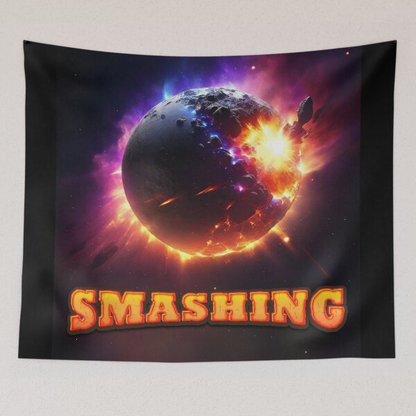 Item preview, Smashing Impact: Asteroid Meets Earth designed and sold by blue-planet-art.