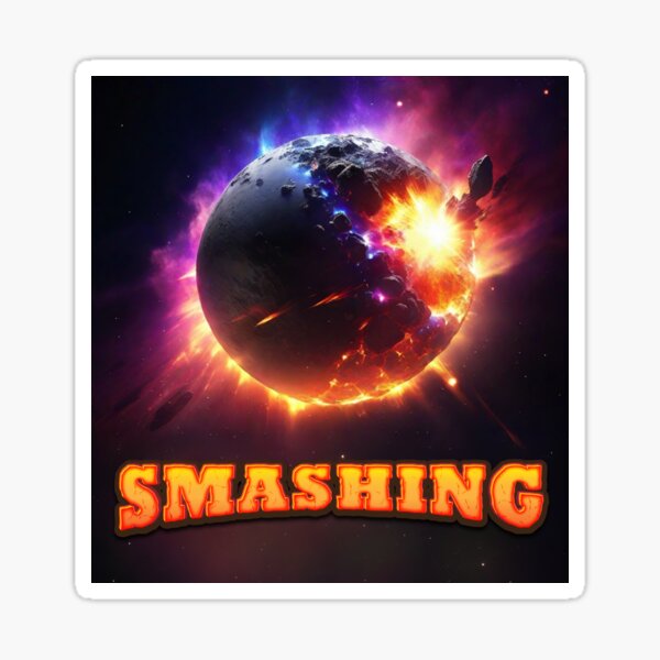Item preview, Smashing Impact: Asteroid Meets Earth designed and sold by blue-planet-art.