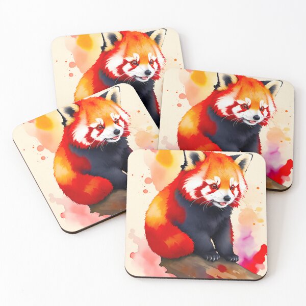 Item preview, Adorable Red Panda Watercolor - Vector Design for Nature Lovers! designed and sold by bouinga.