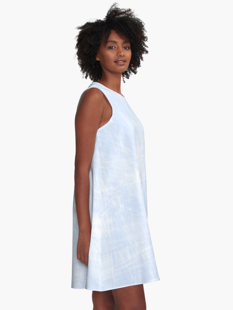 Vista alternativa de Vestido acampanado azul