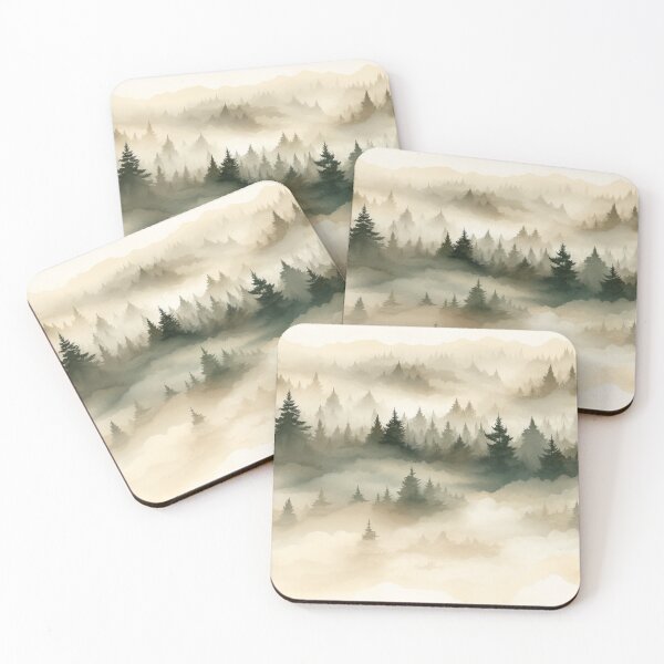 Item preview, Misty forest trees designed and sold by bigmoments.