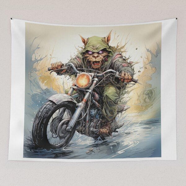 Item preview, Old cat bikie outlaw designed and sold by TheOosh.