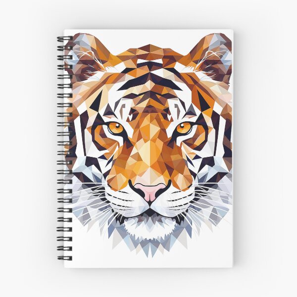 Item preview, Fierce tiger in faceted geometric style designed and sold by Skynotik.