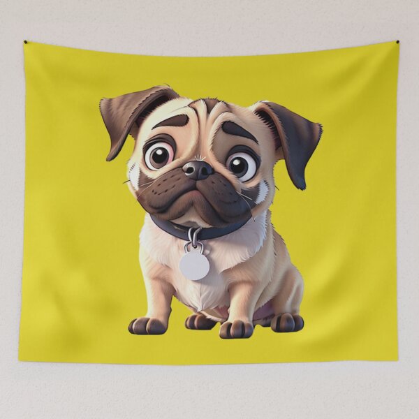 Item preview, Animated pug in 3D style designed and sold by ChickNickStudio.
