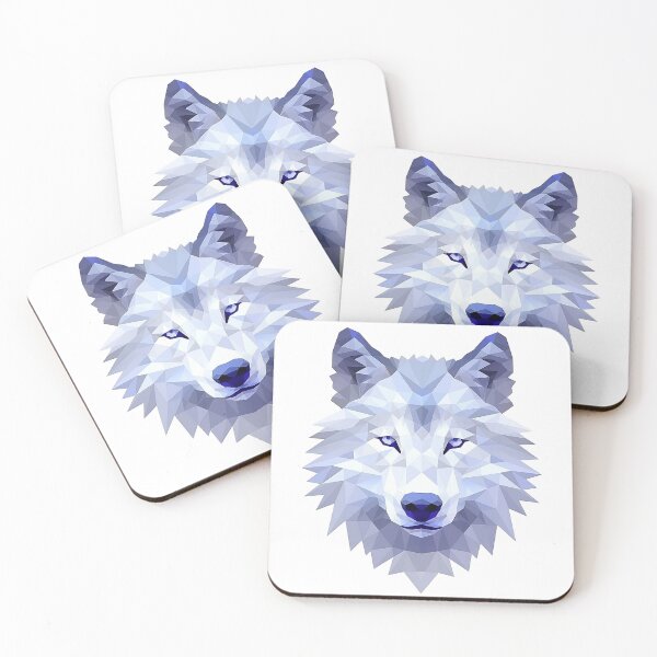Item preview, Wolf in faceted geometric style designed and sold by Skynotik.