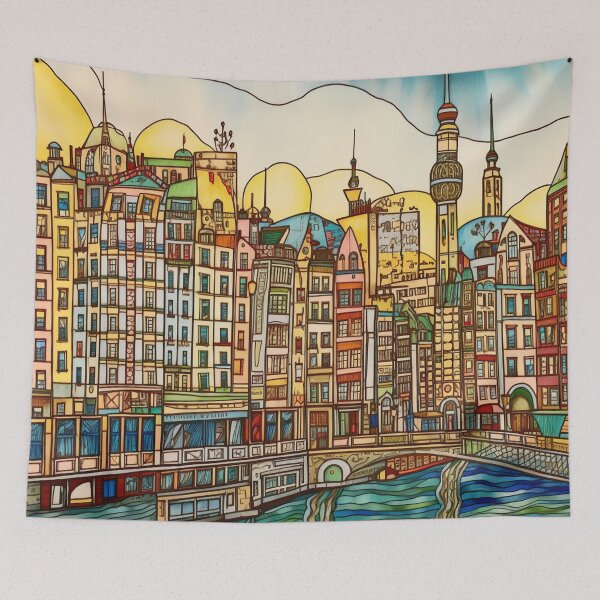 Item preview, Berlin city drawing designed and sold by ComicsFactory.