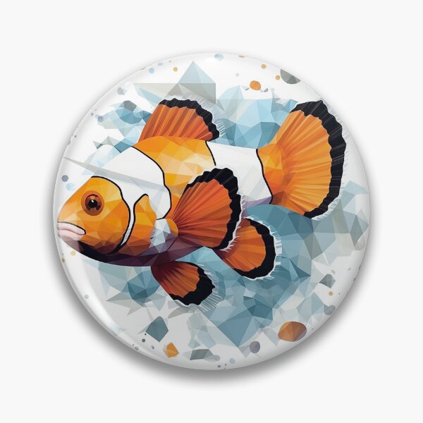 Item preview, Clown fish in faceted geometric style designed and sold by Skynotik.