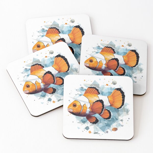 Item preview, Clown fish in faceted geometric style designed and sold by Skynotik.