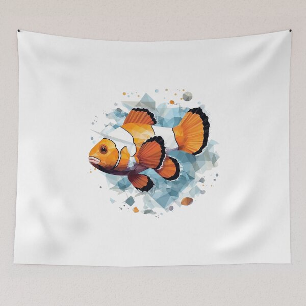 Item preview, Clown fish in faceted geometric style designed and sold by Skynotik.