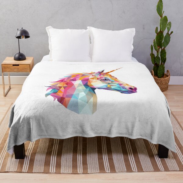 Item preview, Magical unicorn in faceted geometric style designed and sold by Skynotik.