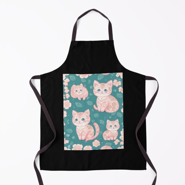 Item preview, Kittens teal backdrop designed and sold by Gigglyvibes.