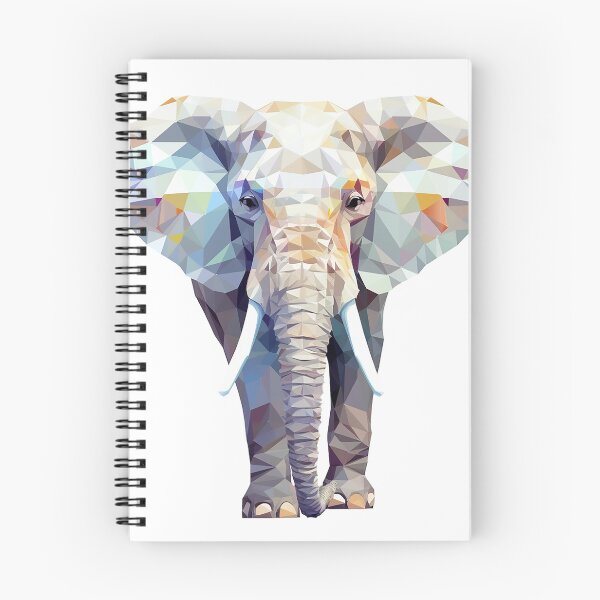 Item preview, Elephant in faceted geometric style designed and sold by Skynotik.