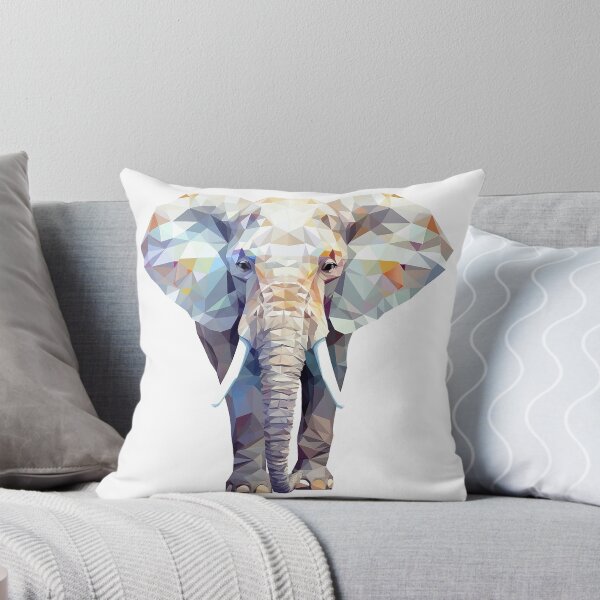 Item preview, Elephant in faceted geometric style designed and sold by Skynotik.