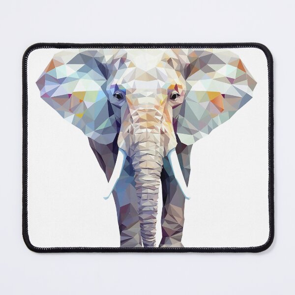 Item preview, Elephant in faceted geometric style designed and sold by Skynotik.