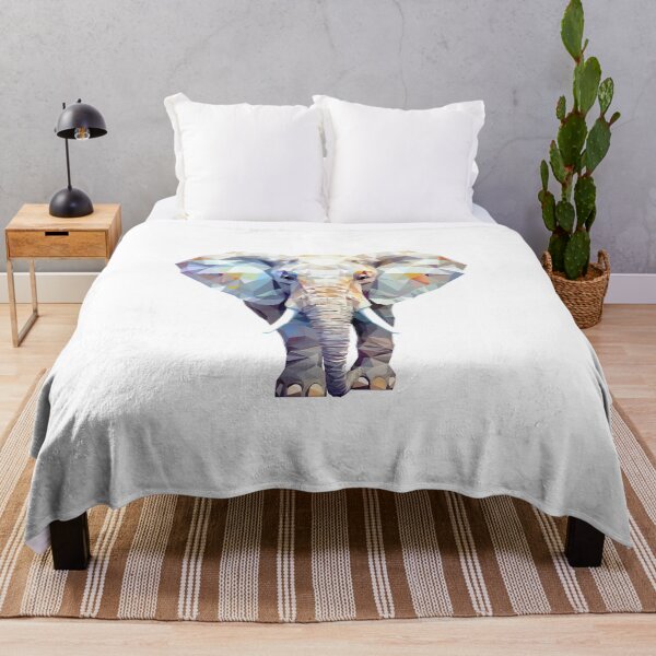 Item preview, Elephant in faceted geometric style designed and sold by Skynotik.