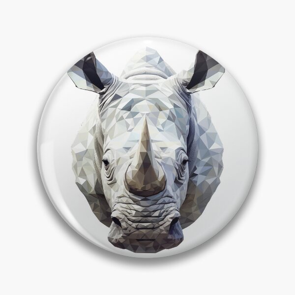 Item preview, Rhinoceros in faceted geometric style designed and sold by Skynotik.