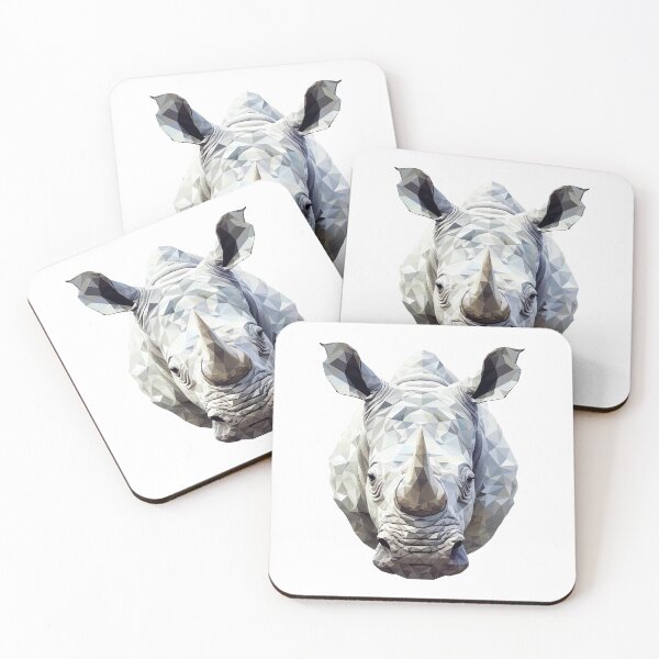 Item preview, Rhinoceros in faceted geometric style designed and sold by Skynotik.