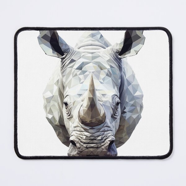 Item preview, Rhinoceros in faceted geometric style designed and sold by Skynotik.