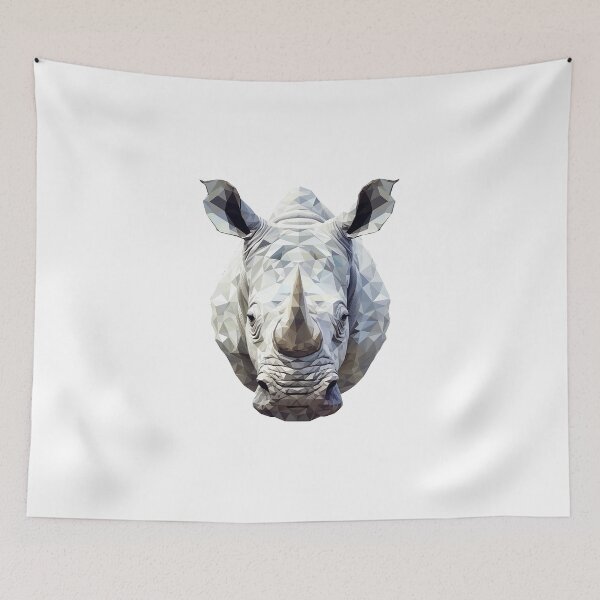 Item preview, Rhinoceros in faceted geometric style designed and sold by Skynotik.