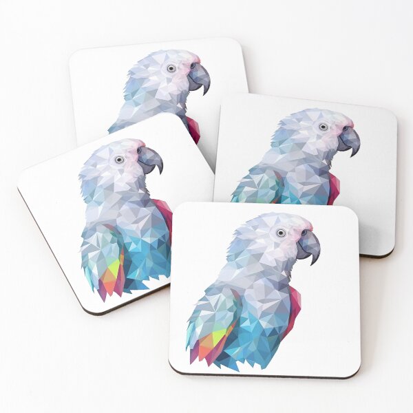 Item preview, Parrot in faceted geometric style designed and sold by Skynotik.