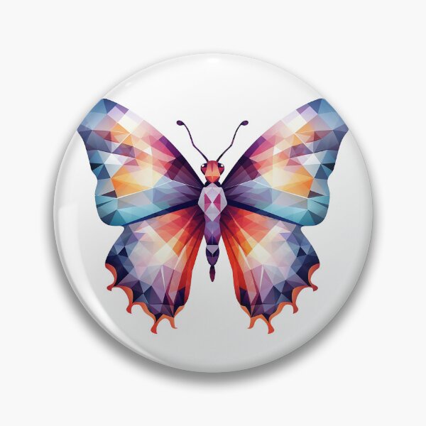 Item preview, Butterfly in faceted geometric style designed and sold by Skynotik.