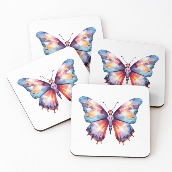Item preview, Butterfly in faceted geometric style designed and sold by Skynotik.
