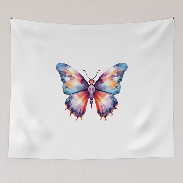 Item preview, Butterfly in faceted geometric style designed and sold by Skynotik.