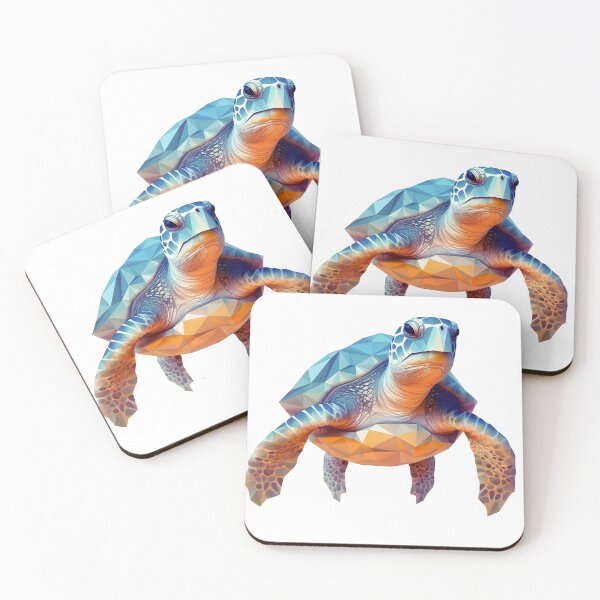 Item preview, Sea turtle in faceted geometric style designed and sold by Skynotik.