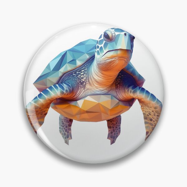Item preview, Sea turtle in faceted geometric style designed and sold by Skynotik.