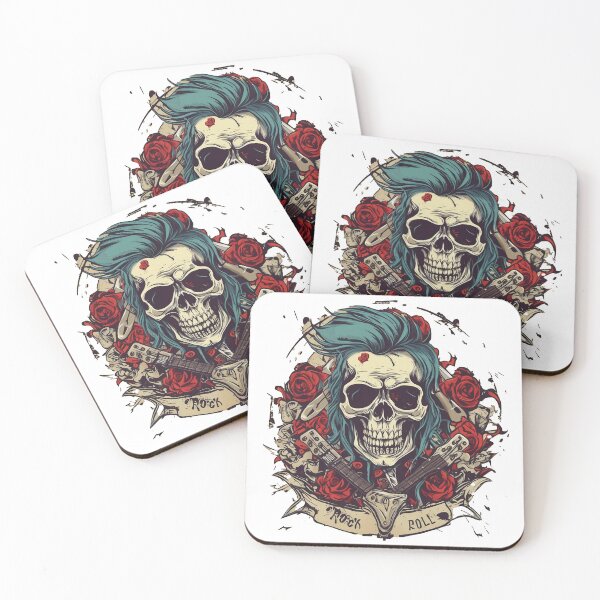 Item preview, Rock N Roll Skull designed and sold by FrozenPolarBear.